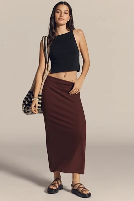 Daily Practice Knit Column Midi Skirt