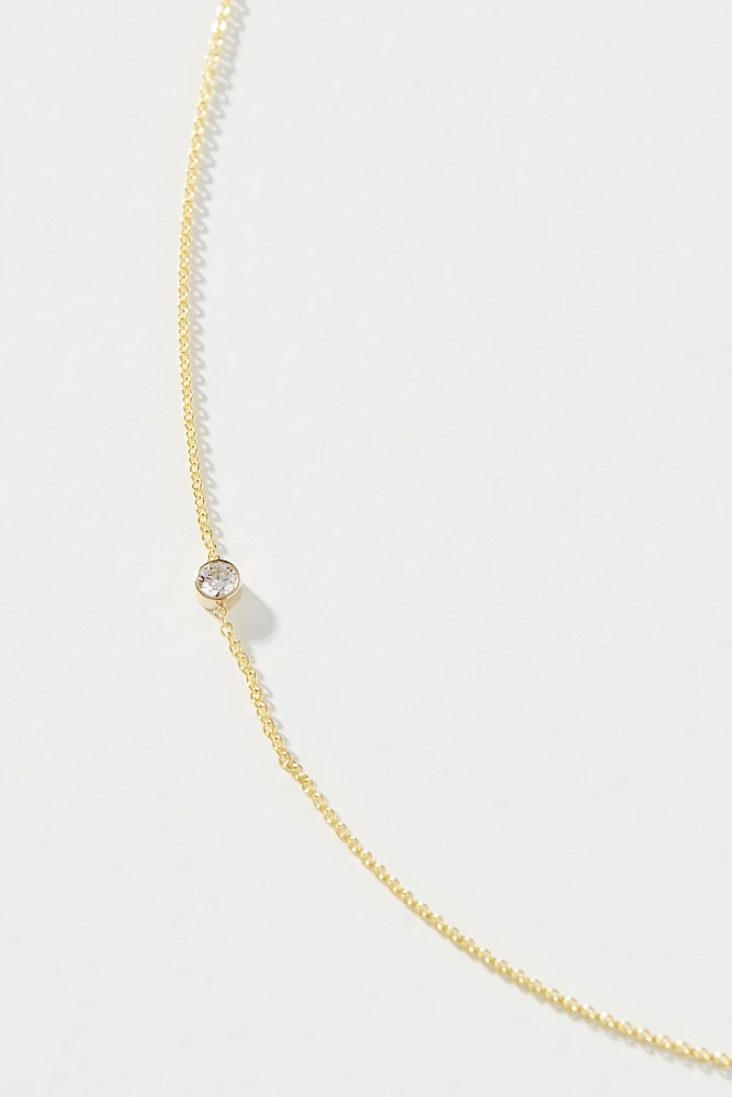 Maya Brenner 14k Yellow Gold Asymmetric Birthstone Necklace