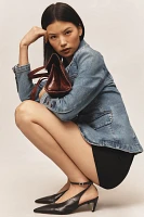 By Anthropologie Ankle-Wrap Kitten Heels