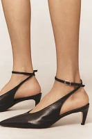 By Anthropologie Ankle-Wrap Kitten Heels