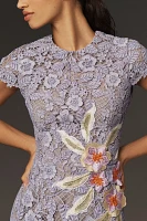 Helsi Paloma Cap-Sleeve Floral Crochet Lace Mini Dress
