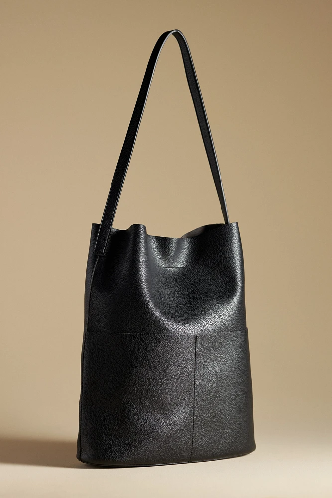The Joss Faux-Leather Bucket Tote w/Mini Pouch