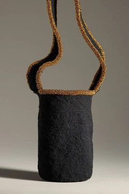 Soraya Hennessy Handmade Multicolor Beaded Bucket Bag