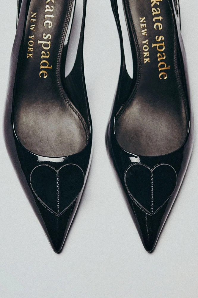 Kate Spade Lover Kitten-Heel Slingbacks