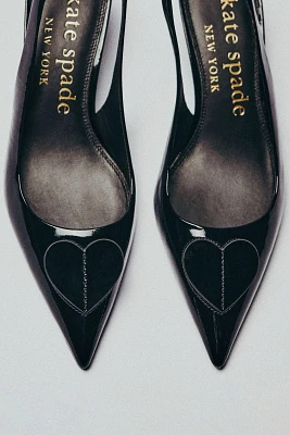 Kate Spade Lover Kitten-Heel Slingbacks