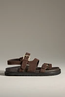 By Anthropologie Suede Buckle Sandals