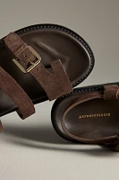 By Anthropologie Suede Buckle Sandals