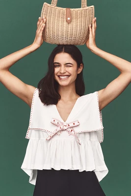 Bali Woven Wicker Basket Bag