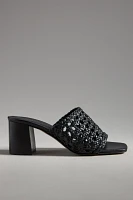 By Anthropologie Woven Block-Heel Mule Sandals