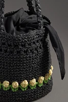 Damson Madder Raffia Bucket Bag