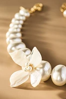 Lele Sadoughi Oleander Graduated Pearl Necklace