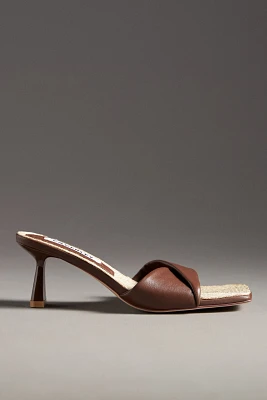 CAVERLEY Jackie Square-Toe Kitten-Heel Mules