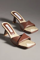 CAVERLEY Jackie Square-Toe Kitten-Heel Mules