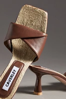 CAVERLEY Jackie Square-Toe Kitten-Heel Mules