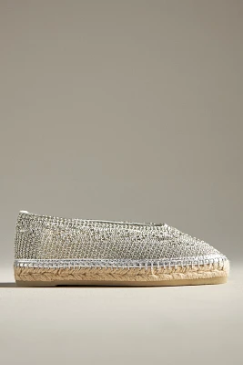 Castañer Kim Metallic Woven Espadrille Flats