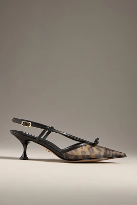 Lola Cruz Satina Slingback Kitten Heels