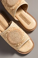 Kelsi Dagger Brooklyn Bloom Raffia Slide Sandals
