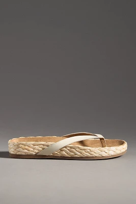 Kelsi Dagger Brooklyn Softy Braided Raffia Thong Sandals
