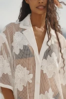 Sunday in Brooklyn Cutwork Buttondown Blouse