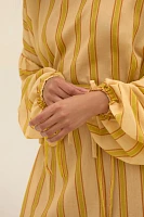 SoleilSoleil Long-Sleeve Striped Mini Kaftan