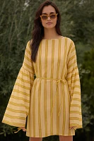 SoleilSoleil Long-Sleeve Striped Mini Kaftan