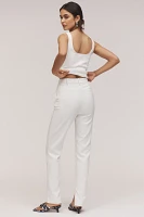 Acler Newland High-Rise Split-Hem Pants