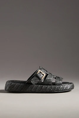 Beach by Matisse Raffia Fisherman Slide Sandals