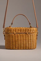 Serpui Catia Wicker Basket Top-Handle Bag