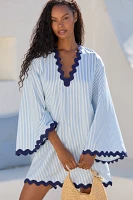 Flat White Striped Ric Rac Tunic