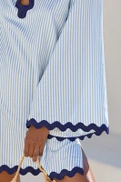 Flat White Striped Ric Rac Tunic