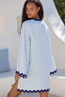 Flat White Striped Ric Rac Tunic