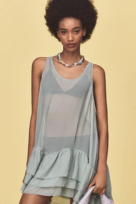 Sarah Hann Sheer Ruffle Tunic