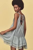 Sarah Hann Sheer Ruffle Tunic