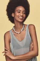 Sarah Hann Sheer Ruffle Tunic