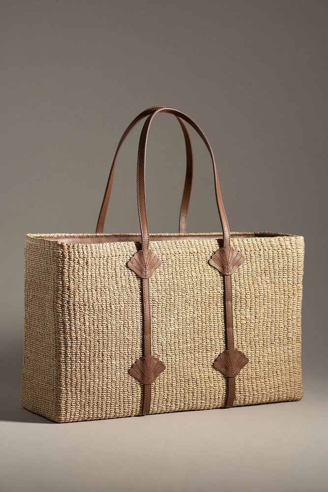 POOLSIDE St. Tropez Straw Tote