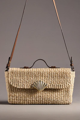 POOLSIDE Harper Shell Straw Bag