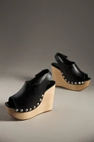 Jeffrey Campbell Snick Wood-Bottom Wedge Heels