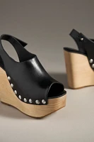 Jeffrey Campbell Snick Wood-Bottom Wedge Heels