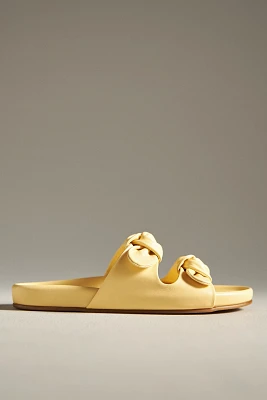 beek Coquette Bow Leather Slide Sandals