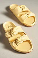 beek Coquette Bow Leather Slide Sandals