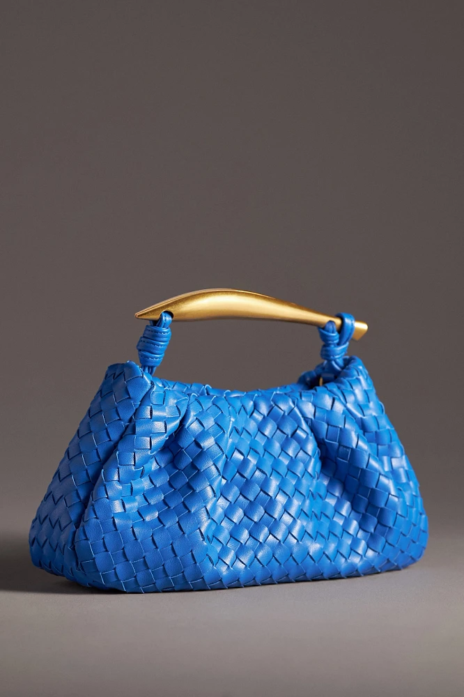Asymmetric Hardware Woven Satchel