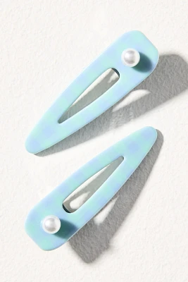 Gingham Hair Styling Clips, Set of 2