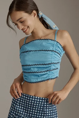 Celandine Ric Rac Cinched Crop Cami