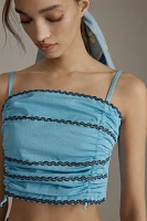Celandine Ric Rac Cinched Crop Cami