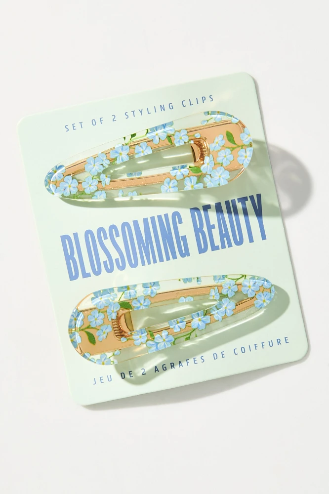 Blossoming Beauty Crease-Free Hair Clips, Set of 2