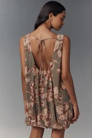 Sarah Hann Printed Mesh Bubble-Hem Tunic
