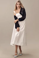 Maeve Crochet Lace-Up Cardigan Sweater