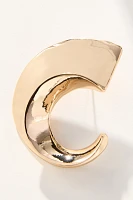 Curved Metal Post Earrings