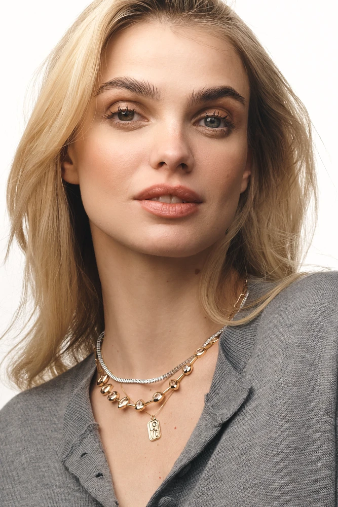 Paperclip Crystal Necklace