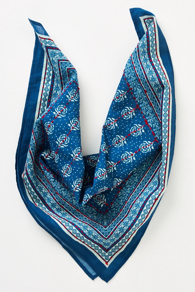 Vismaya Floral Block Print Scarf